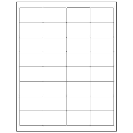 Bsc Preferred 2 x 1-1/4'' White Rectangle Laser Labels, 3200PK BUY00019587